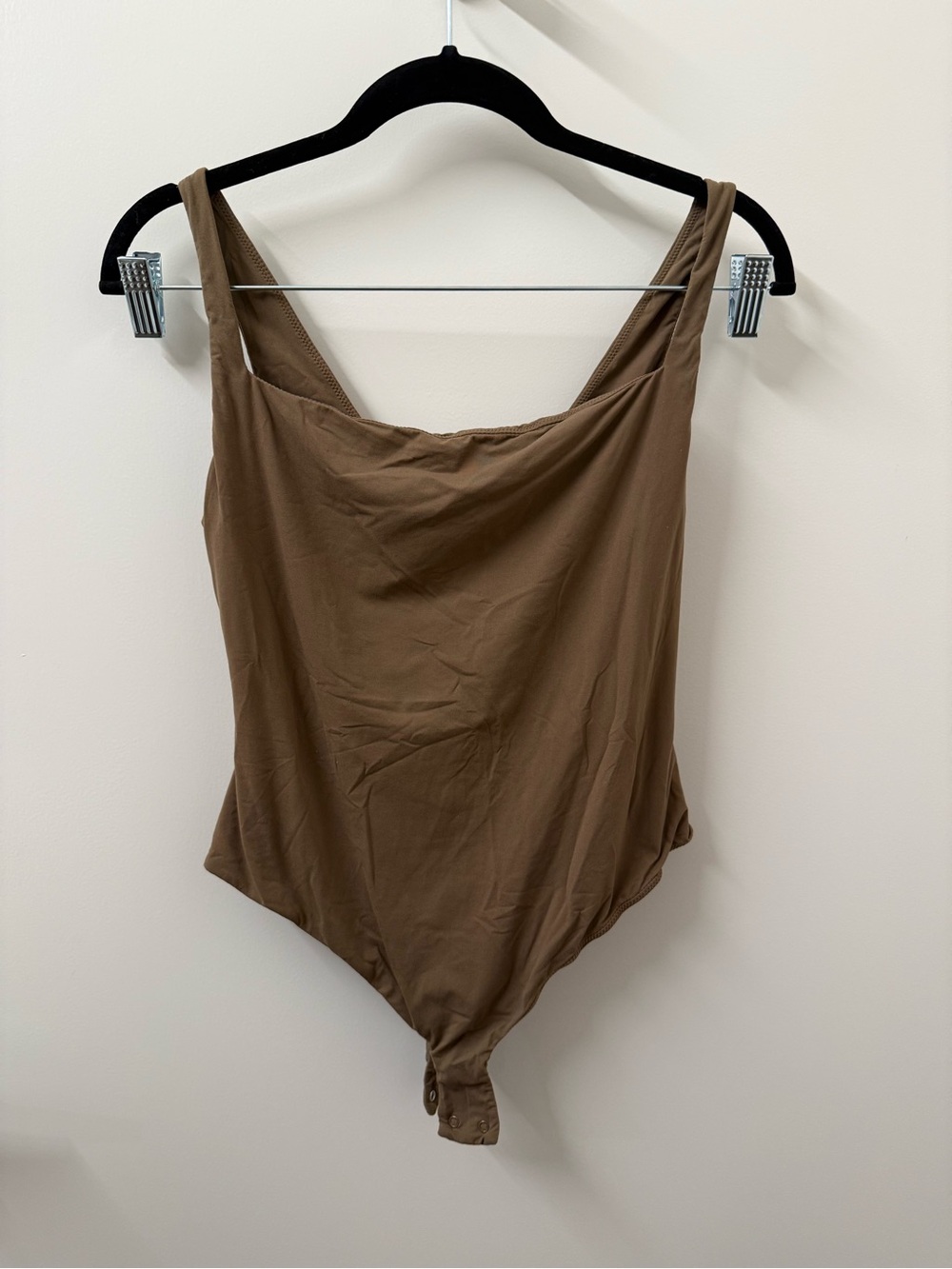 SKIMS Brown Sleeveless One-Piece Bodysuit